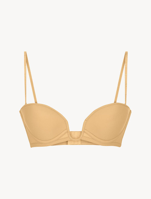 Hazel-coloured underwired padded bandeau U-bra - ONLINE EXCLUSIVE_5