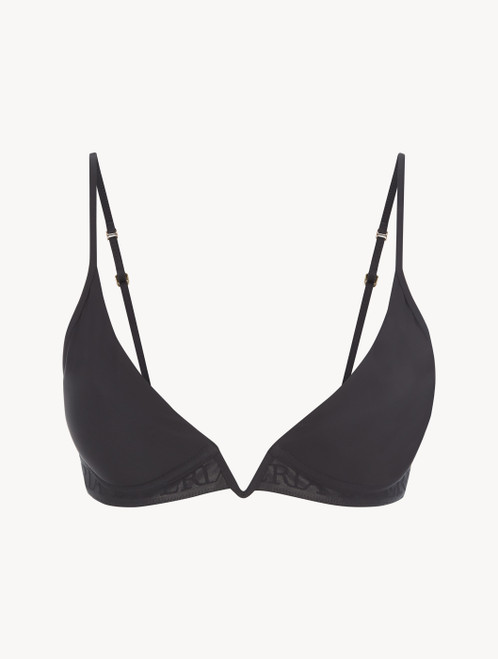 Black non-wired padded triangle V-bra - ONLINE EXCLUSIVE_7