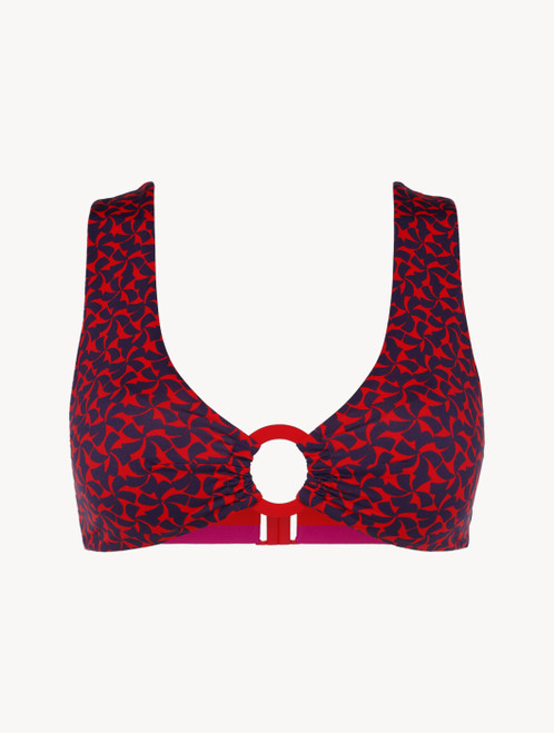 Bralette bikini top in Red and Blue_6