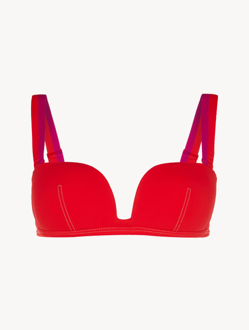 Bandeau Bikini Top in Red_1