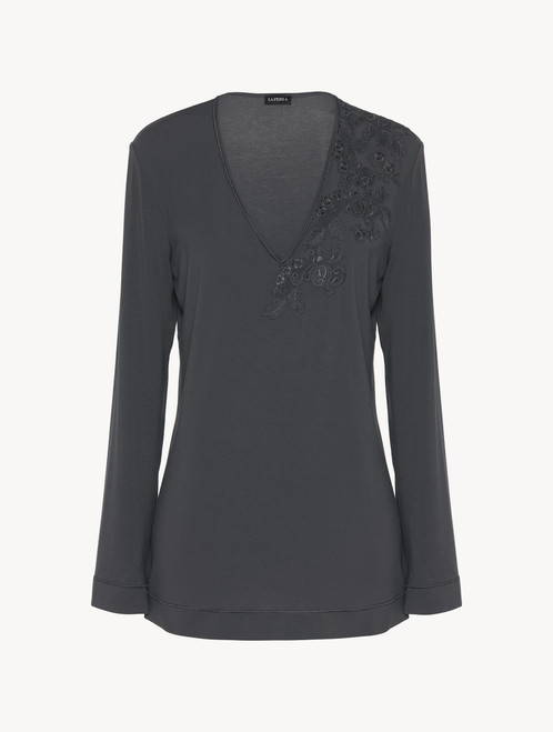 Long-sleeved top in charcoal grey modal_1