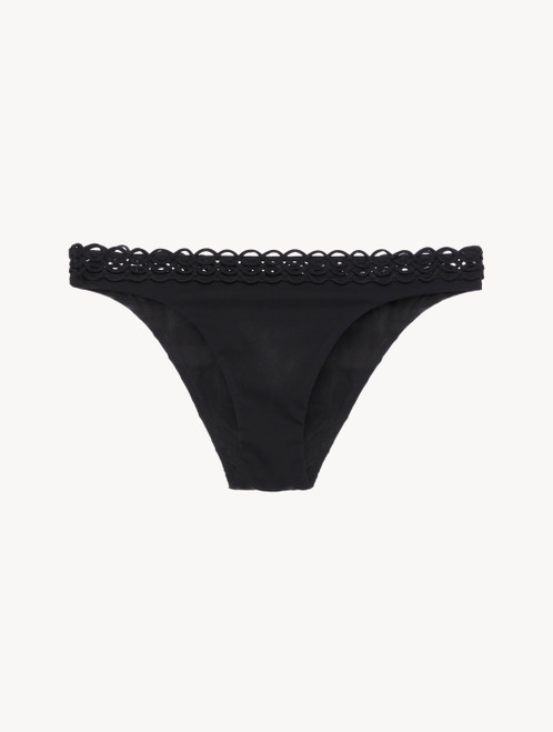 Bikini Brief in Black with Soutache_0