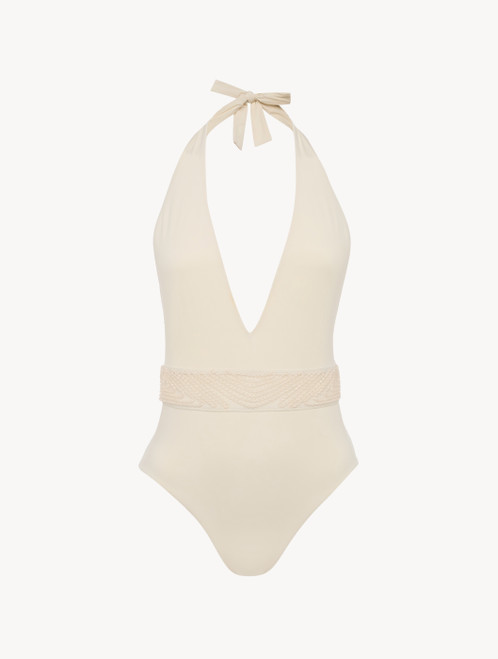 Swimsuit in Champagne with beading_2