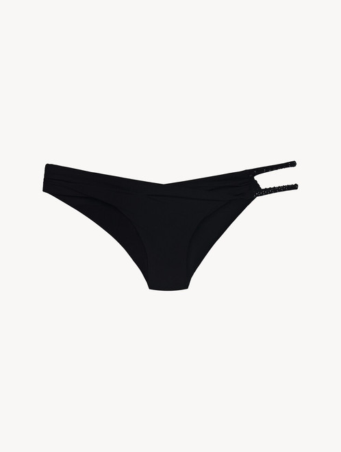 Low-rise Bikini Briefs in black with cutout detail