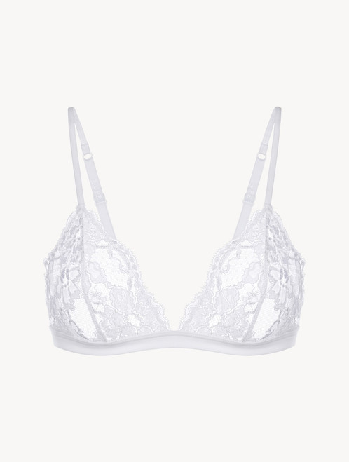 White lace triangle bra_0