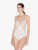 Bodysuit in off-white Lycra with embroidered tulle_1