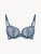 Dark blue lace balconette bra_0