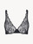 Underwired Bra in black Lycra with Leavers lace_0