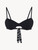 Balconette Bikini Top in Black with logo_0