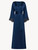 Blue long silk robe with frastaglio_0