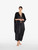 Black long silk robe with  macramé_3