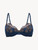 Silk Underwired Bra in blue with frastaglio_0