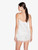 Silk Camisole Top with Leavers lace in White_2