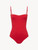 Monogram Underwired Swimsuit in red_0