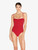 Monogram Underwired Swimsuit in red_1