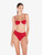 Monogram Bandeau Bikini Top in red_1