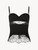 Black Lycra control bustier with Chantilly lace - ONLINE EXCLUSIVE_0