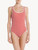 Swimsuit in red gingham seersucker - ONLINE EXCLUSIVE