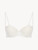 Bandeau Bra in off-white Lycra with embroidered tulle_0