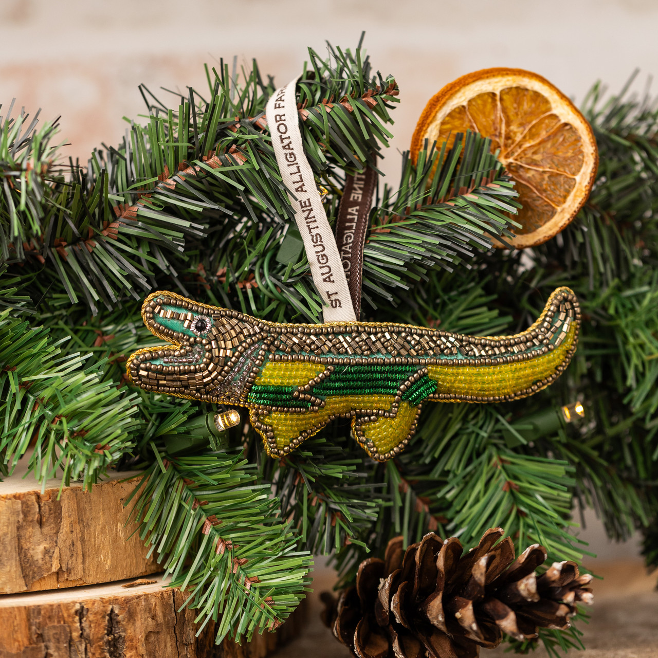 Sequin Alligator Ornament