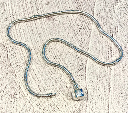 Pandora Sterling Silver 16" Charm Bead Necklace | 925 Silver Barrel Clasp