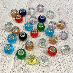 Acrylic Large Hole Beads Multi-Color Pack (50ct) | Just Ship It Shop