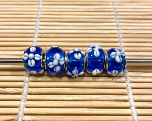 Glass Charm Beads | 925 Sterling Silver Core (5mm)