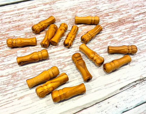 Wooden Fluted Spacer Beads (Pack of 97) | Just Ship It Shop