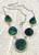 Natural Azurite Malachite Druzy Statement Necklace in .925 Sterling Silver – 18.75"