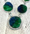 Natural Azurite Malachite Druzy Statement Necklace in .925 Sterling Silver – 18.75"
