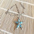 Larimar Starfish Necklace – .925 Sterling Silver & White Topaz