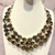 Artisan Smoky Quartz Statement Bib Necklace - 925 Sterling Silver Teardrop Design (116g)