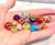 100-Pack Mixed Resin European Spacer Beads with Silver-Plated Cores, 7mm-14mm Large Hole Beads (5mm) for Beadable Pens and DIY Bracelets