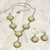 Yellow Dichroic Glass Necklace & Earring Set - .925 Sterling Silver