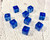 10mm Blue Glass Cube Beads (19 Pack) - Just Ship It Shop