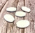 White Faceted Glass Beads 30mm x 20mm (Pack of 6) | Craft Beads