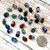 Glass Metal Multi-Color Gemstone Beads (50 Pack) | 13mm