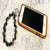 Crystal Beaded Phone Wrist Strap - Black Multi-Color Wristlet Keychain