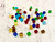 6mm Mixed Color Glass Cube Beads for Jewelry Making (50 Pcs)