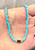 Turquoise Colored 3mm Bead Necklace with Gold Heart | Just Ship It Shop