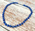 Handcrafted Women's Navy Blue Cat Eye Beaded Necklace