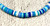 Men's Ocean Hues Beaded Necklace - Adjustable Blue & White Disk Beads