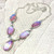 Vintage-Style Mystic Pink Topaz Statement Necklace – 925 Sterling Silver – 20.5" Handcrafted Jewelry