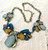 Rhinestone & Cabochon Antiqued Gold Tone Statement Necklace | Just Ship It Shop
