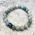 Spiderweb Jasper & Hematite 8mm Beaded Stretch Bracelet – Unisex Natural Stone Jewelry