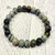 Natural Zebra Jasper Beaded Bracelet – 8mm Grounding Gemstone Bracelet for Men & Women (7.5”)