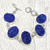 Blue Druzy Quartz Bracelet | 925 Sterling Silver | Just Ship It Shop