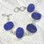 Blue Druzy Quartz Bracelet | 925 Sterling Silver | Just Ship It Shop