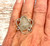 Handcrafted Triangular Black Rutilated Quartz Statement Ring in 925 Sterling Silver – Size 8