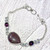 Artisan Amethyst & 925 Sterling Silver Teardrop Bracelet | Adjustable 7.5" – 8"
